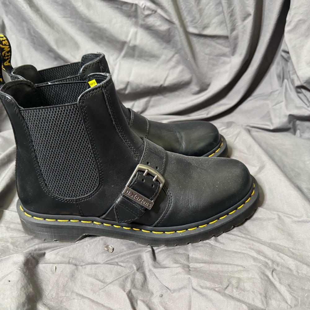 Dr. Martens Black 2976 Chelsea Boots with Buckle Detail